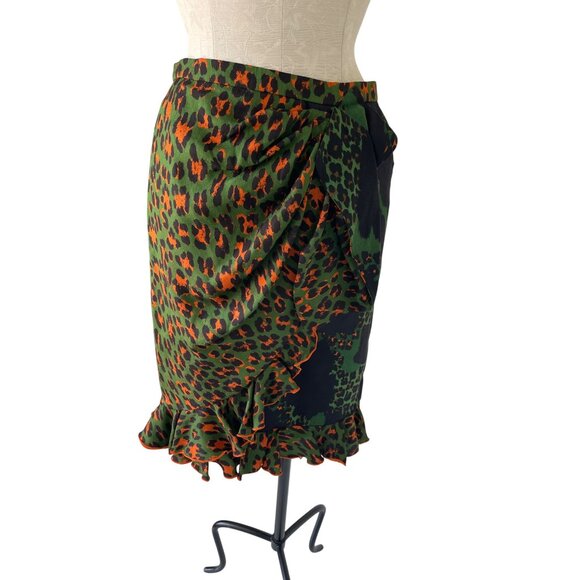 Yves Saint Laurent Womens Skirt Size Small Multicolor Custom Faux Wrap - Picture 11 of 12